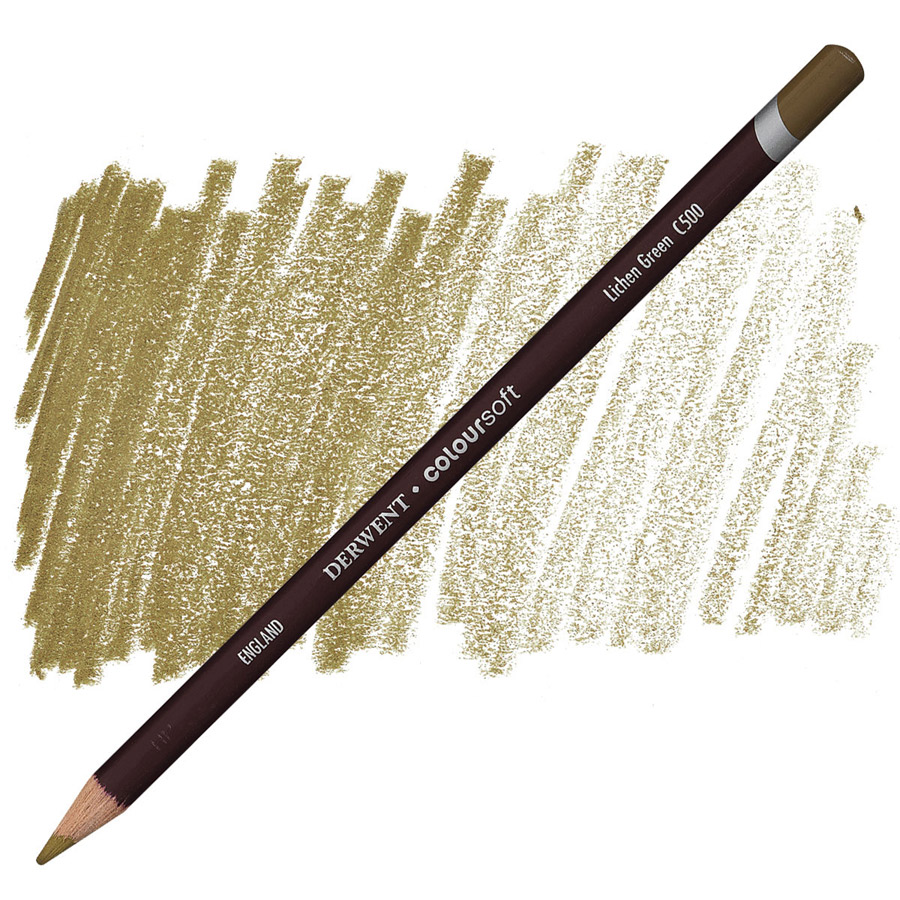Карандаш цветной Derwent "Coloursoft", №C500 Зеленый лишайник