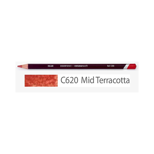 Карандаш цветной Derwent "Coloursoft", №C620 Терракотовый средний