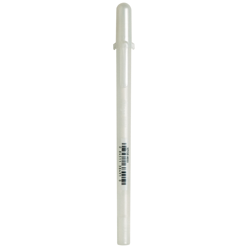 Ручка гелевая Sakura "Gelly Roll Glaze", белый, 0,7 мм