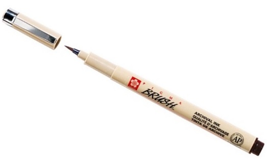 Ручка капиллярная Pigma Brush, черная