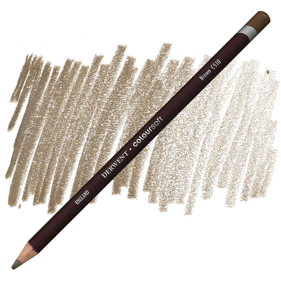 Карандаш цветной Derwent "Coloursoft", №C510 Коричневый