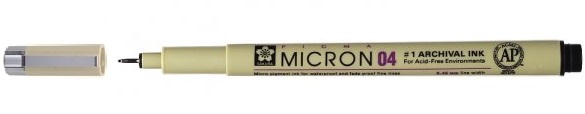 Ручка капиллярная Pigma Micron 04 (0,4 мм), черная