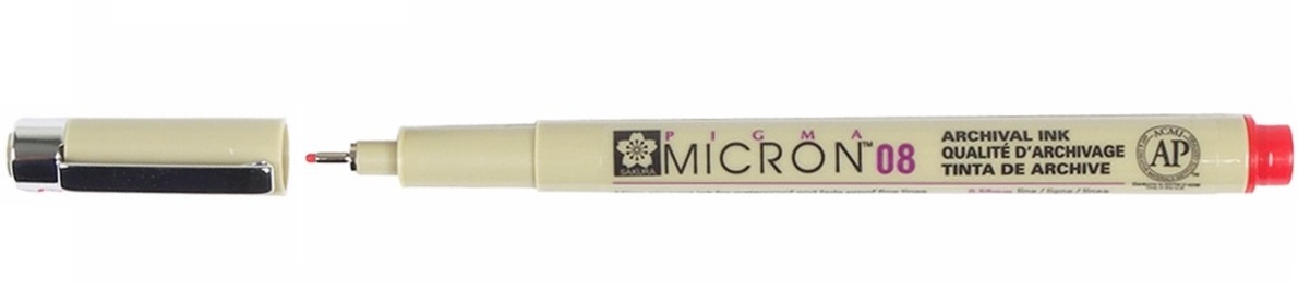Ручка капиллярная Pigma Micron 08 (0,5 мм), черная