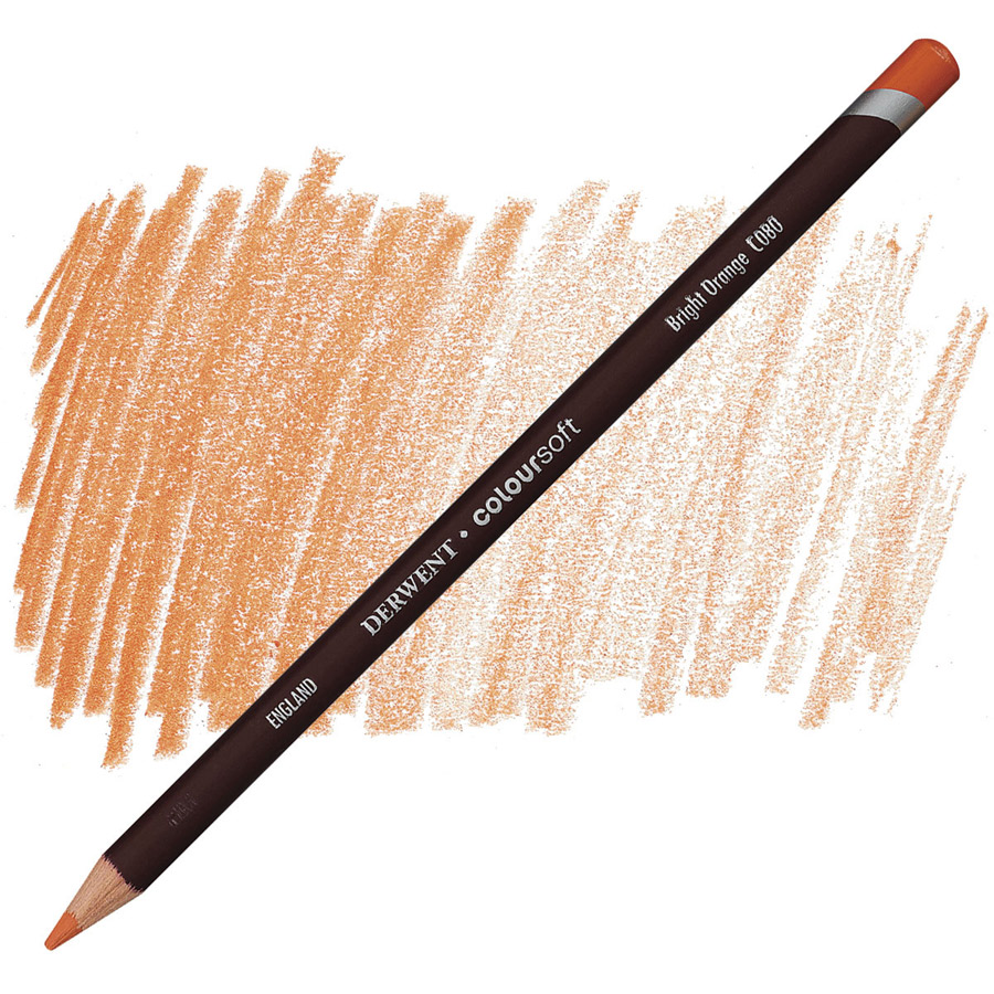 Карандаш цветной Derwent "Coloursoft", №C080 Оранжевый яркий	