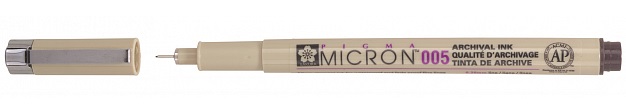 Ручка капиллярная Pigma Micron 005 (0,2 мм), черная