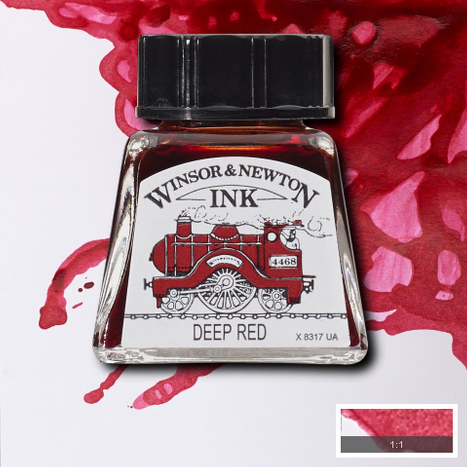 Тушь для рисования Winsor&Newton, Насыщенно-красный, 14 мл