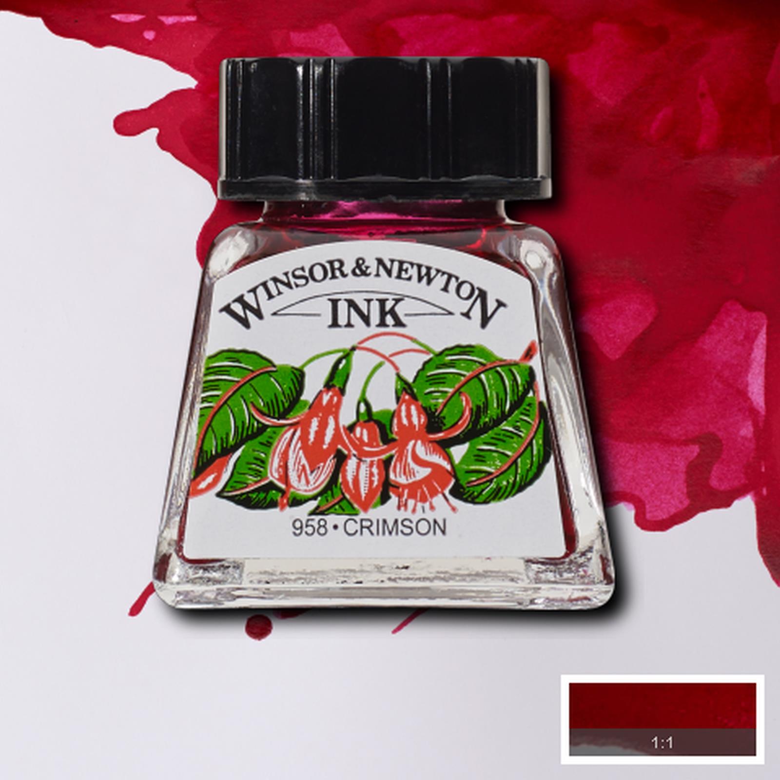 Тушь для рисования Winsor&Newton, Малиновый, 14 мл
