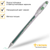 Ручка гелевая Crown "Hi-Jell", зеленая, 0,5 мм