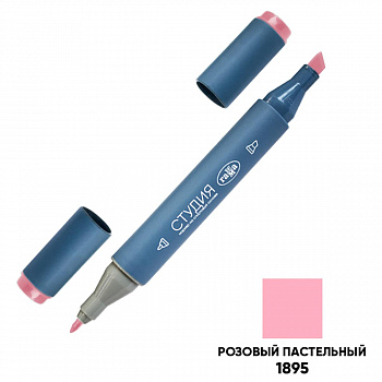 Маркер двусторонний для скетчинга Гамма "Студия", Розовый пастельный, корпус трехгранный