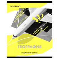 Тетрадь предметная 40л., BG "Neon" - География, неоновый пантон, эконом
