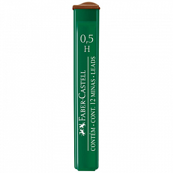 Грифели для механического карандаша Faber-Castell "Polymer", 0,5 мм, H, 12 шт