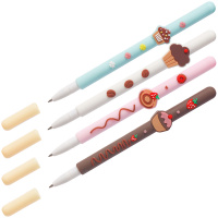 Ручка шариковая MESHU "Sweets" синяя, 0,7 мм, софт-тач, корпус ассорти
