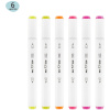 Набор спиртовых маркеров MESHU флуоресцентные цвета, 6 цв