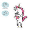 Значок акриловый MESHU "Unicorn dream", прямая УФ-печать