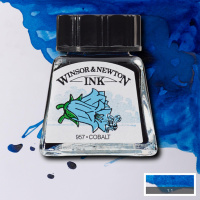 Тушь для рисования Winsor&Newton, Кобальт, 14 мл