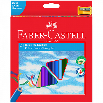 Набор цветных карандашей Faber-Castell "Ecopen" 24 цв., трехгран., с точилкой
