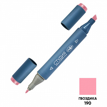 Маркер двусторонний для скетчинга Гамма "Студия", Гвоздика, корпус трехгранный