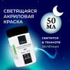 Набор акрила Малевичъ Glow светящаяся в темноте, 6 цв., 20 мл