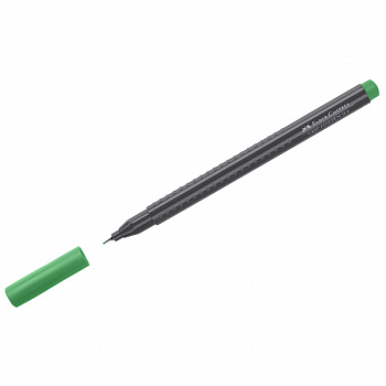 Ручка капиллярная Faber-Castell "Grip Finepen" 0,4 мм, изумрудно-зеленая, трехгранная