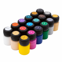 Набор акрила Декола по ткани, 18 цв., 20 мл., картон