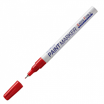 Маркер-краска MunHwa "Extra Fine Paint Marker", красная,1 мм, нитро-основа