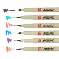 Ручка капиллярная Pigma Brush, черная