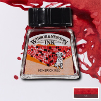 Тушь для рисования Winsor&Newton, Кирпично-красный, 14 мл
