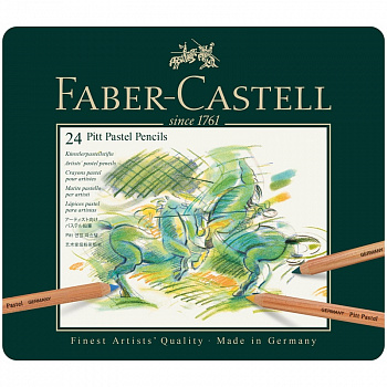Набор пастельных карандашей Faber-Castell "Pitt Pastel" 24 цв., в метал. коробке