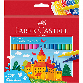 Набор фломастеров Faber-Castell "Замок", смываемые, 36 цв.