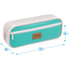 Пенал мягкий 2 отделения, 1 карман Berlingo "Pastel blue", 220х80х50, полиэстер, внутр. органайзер