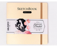 Скетчбук для графики и маркеров Малевичъ "Bristol Glamour", 180 г/м2, 19х19 см, 20л., кремовый
