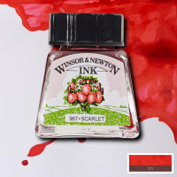 Тушь для рисования Winsor&Newton, Алый, 14 мл