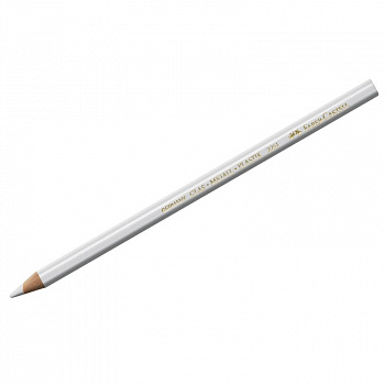 Карандаш Faber-Castel для письма по стеклу, фарфору, металлу, камню, дереву, коже, картону, белый